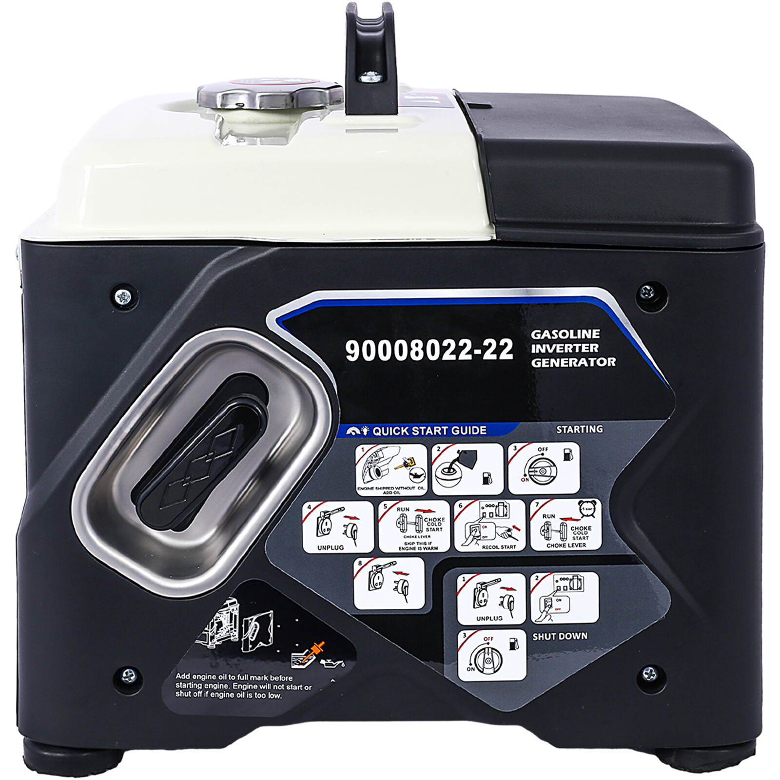 Portable Inverter Generator 1200W 56CC 4-Stroke OHV Gas Engine Backup Home Use