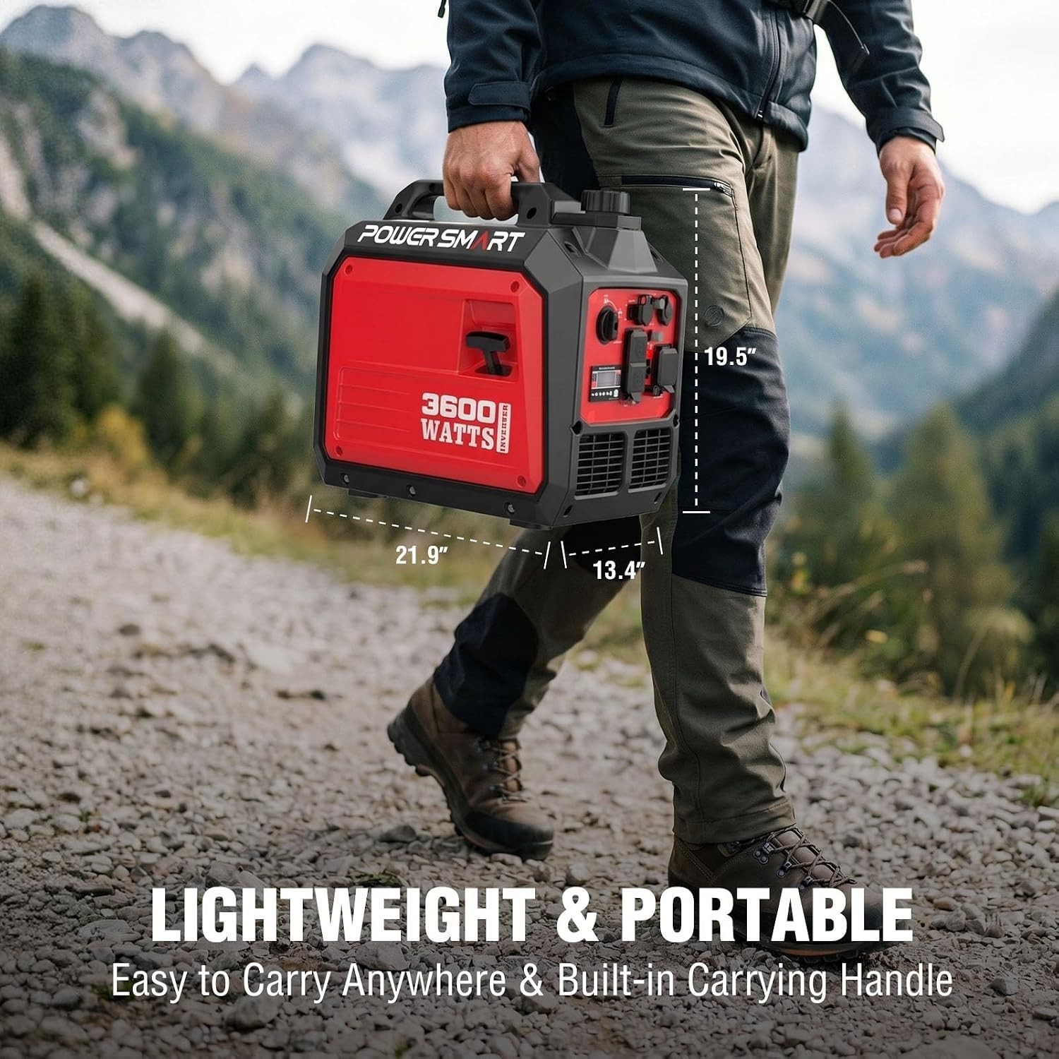 PowerSmart 3600 Watt Portable Inverter Generator 30 Amp for Home use Technology