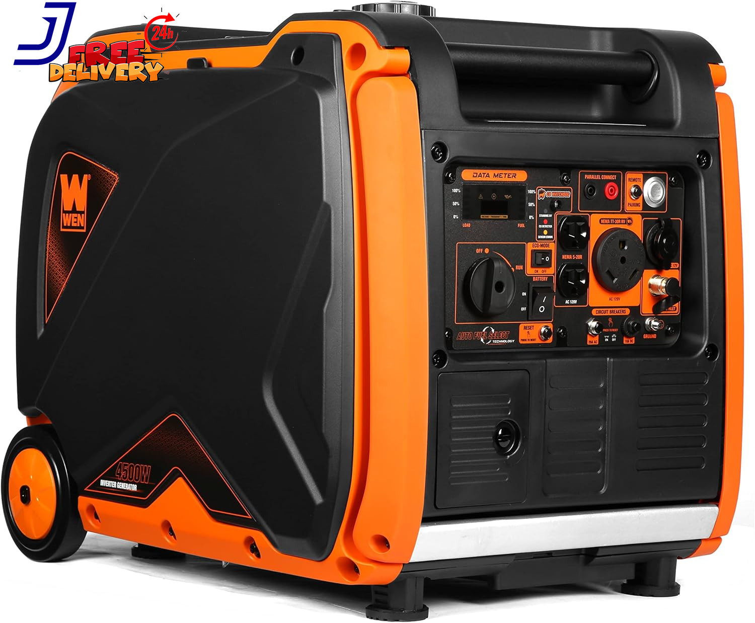 Super Quiet 4500-Watt Remote Electric Start Dual Fuel Portable Inverter Generato