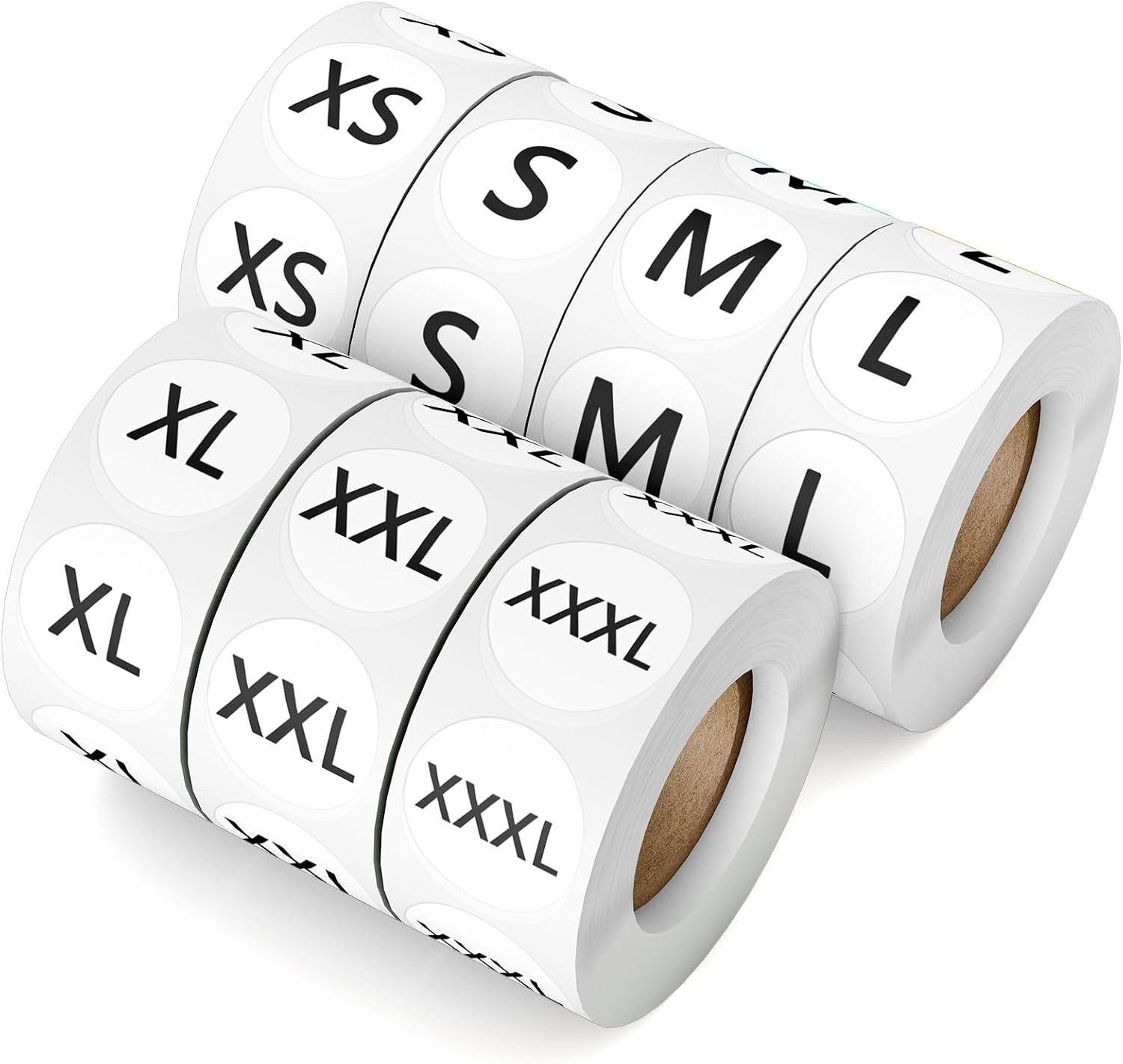 3500 PCS 7 Rolls 7/8″ Clothing Size Stickers Labels, round Self Adhesive Apparel