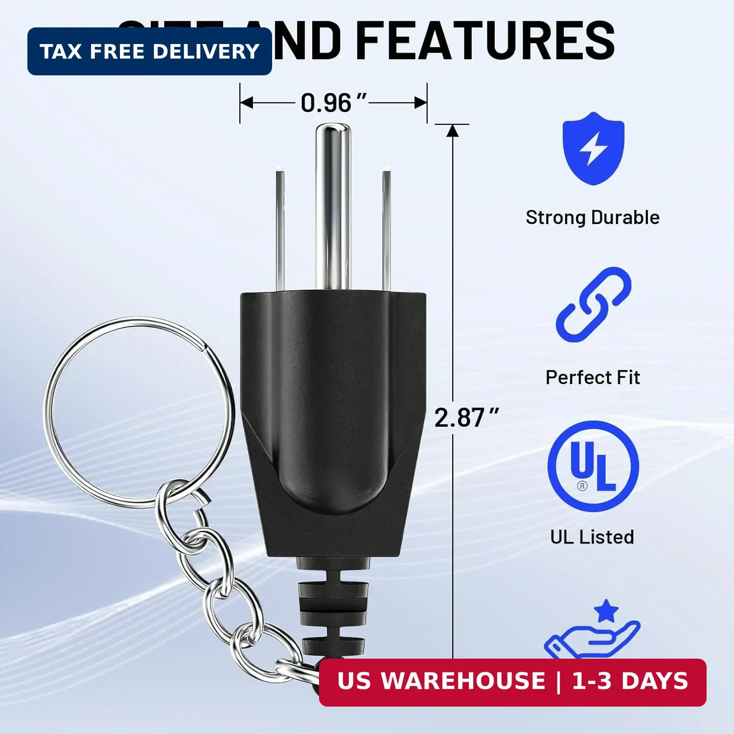 Generator Grounding Plug with Keychain – Portable Neutral Ground Bonding Adapter