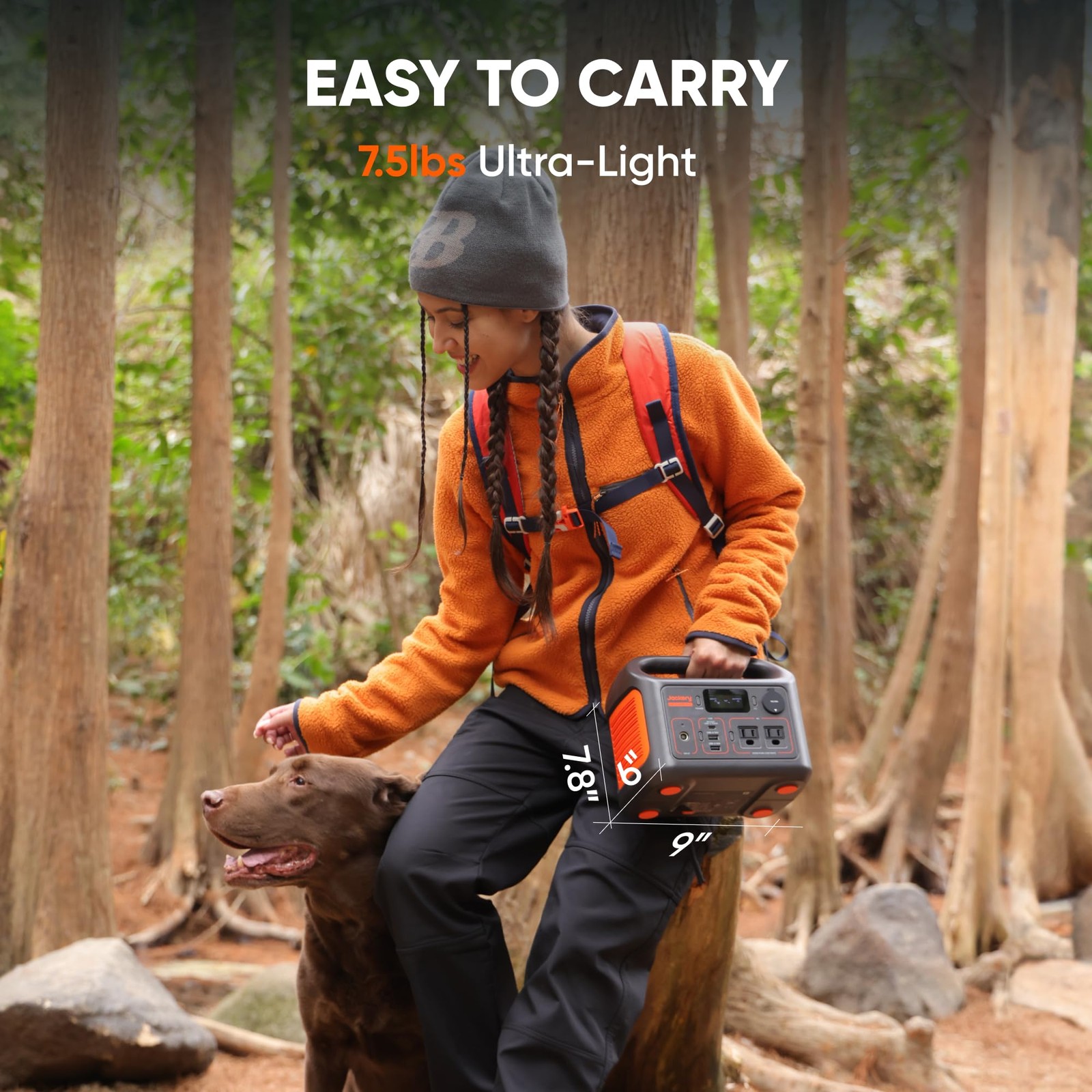 Jackery Portable Power Station Explorer 300, 9.1″L x 5.2″W x 7.8″H, E300