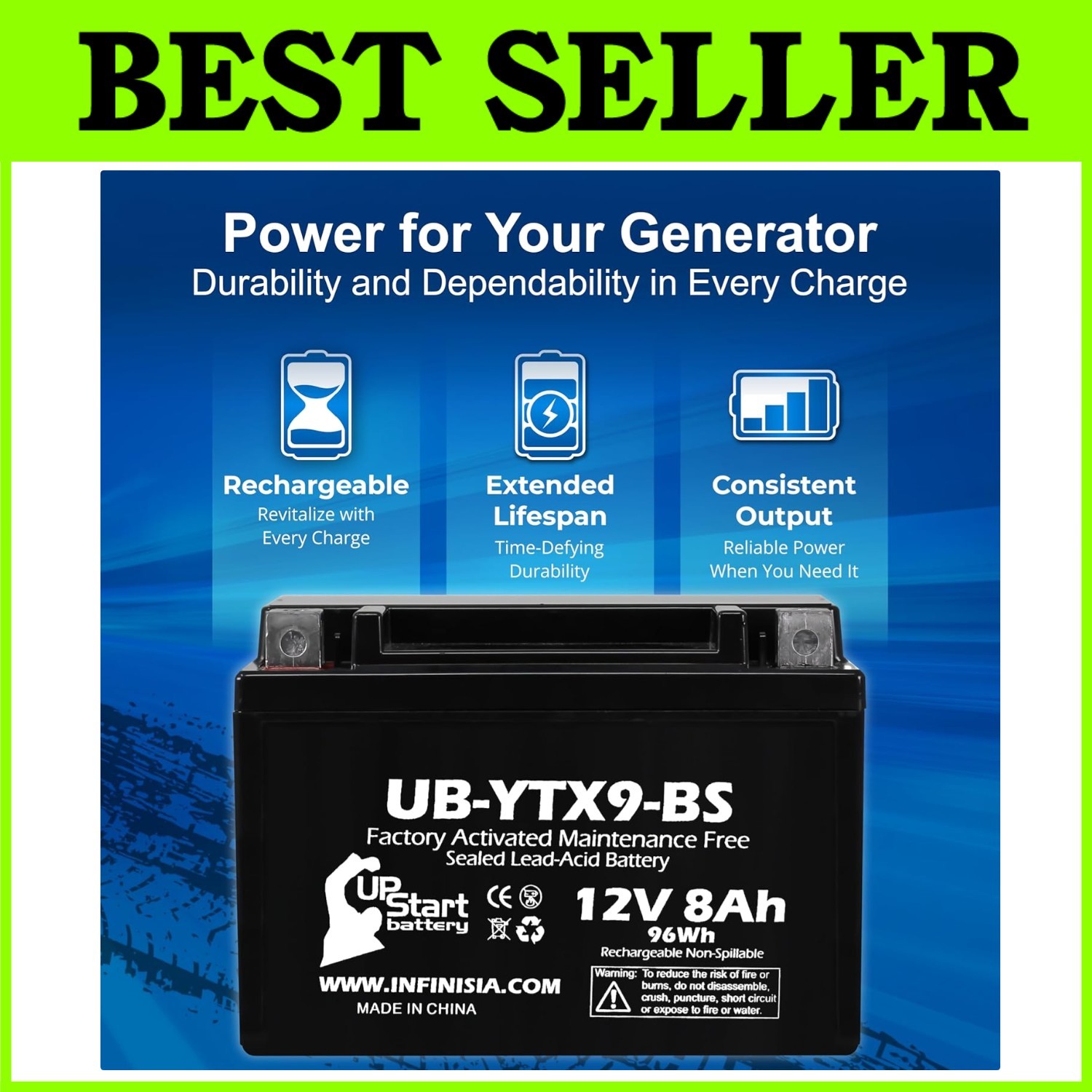 Leakproof 12V AGM Battery with Secure Terminal Alignment**