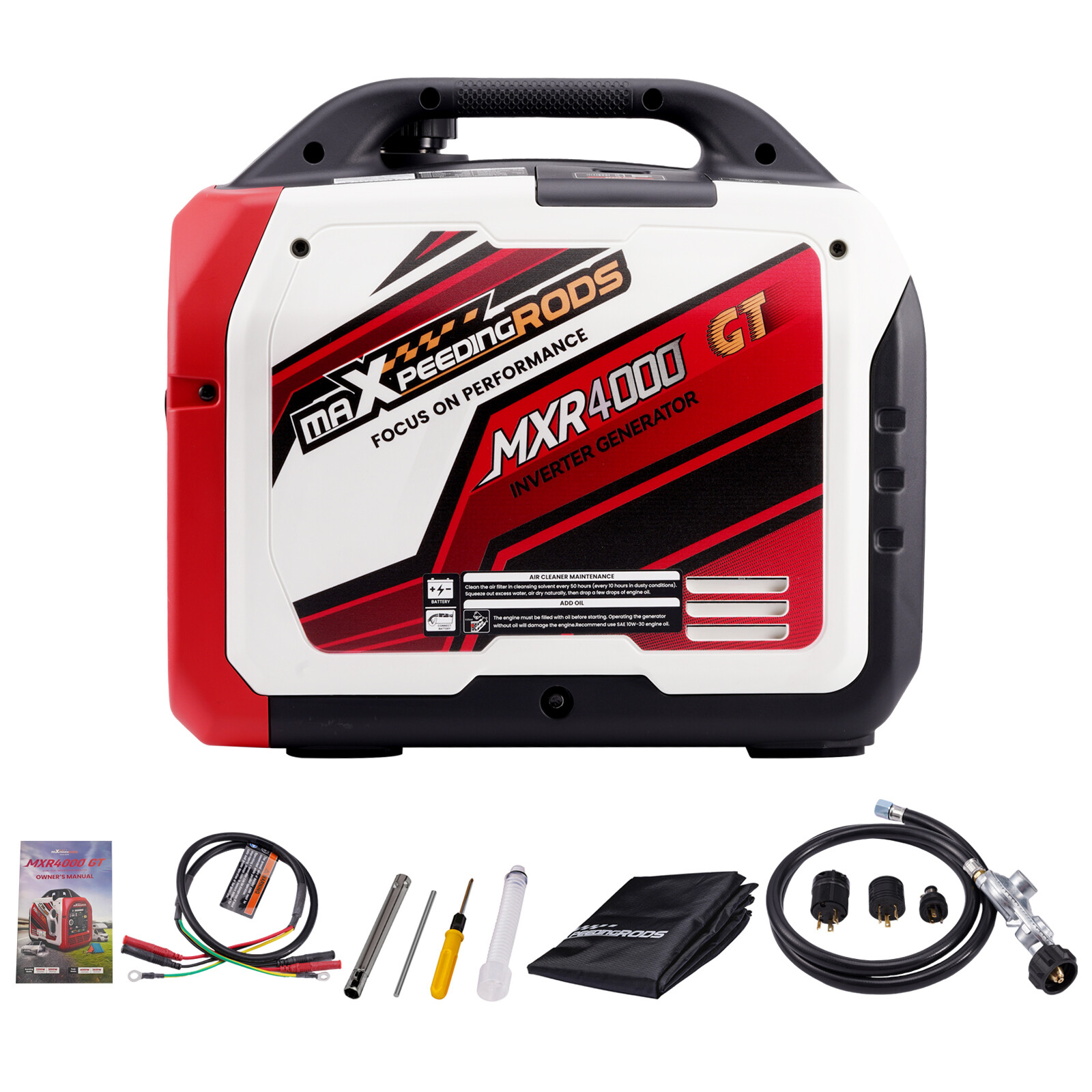 4KW Portable Dual Fuel Generator Inverter LPG/Gas Bluetooth E-Start 58dB