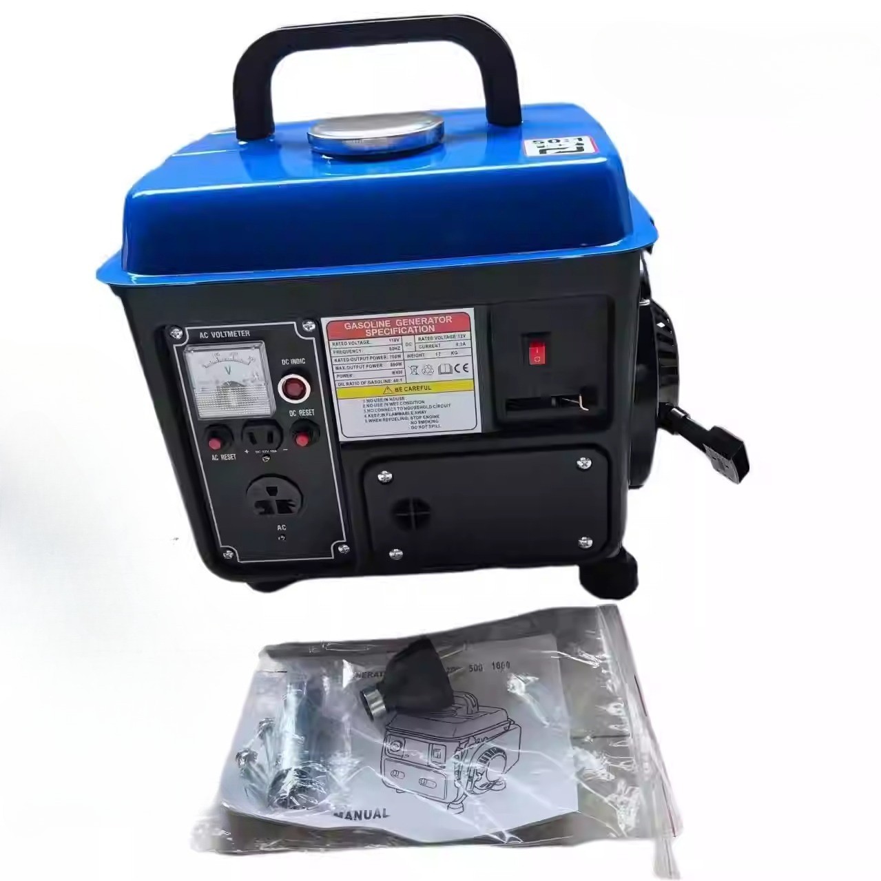 Single-Phase 950W Gasoline Generator for Home Use, 110V/220V Emergency Power