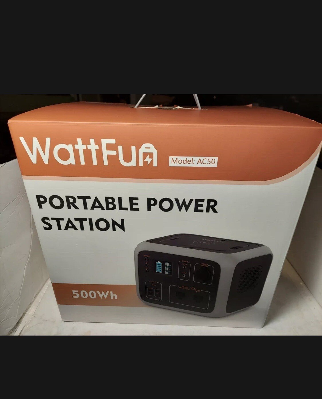 WattFun Portable Power Station Solar Power Generator for Camping Wireless 500Wh