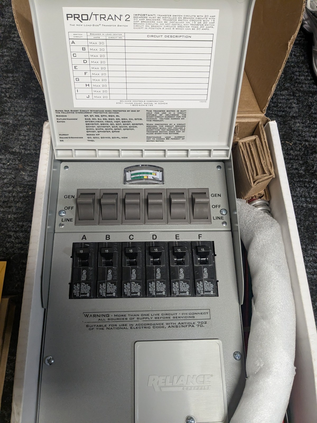 NEW Eco Flow Transfer Switch 306A1