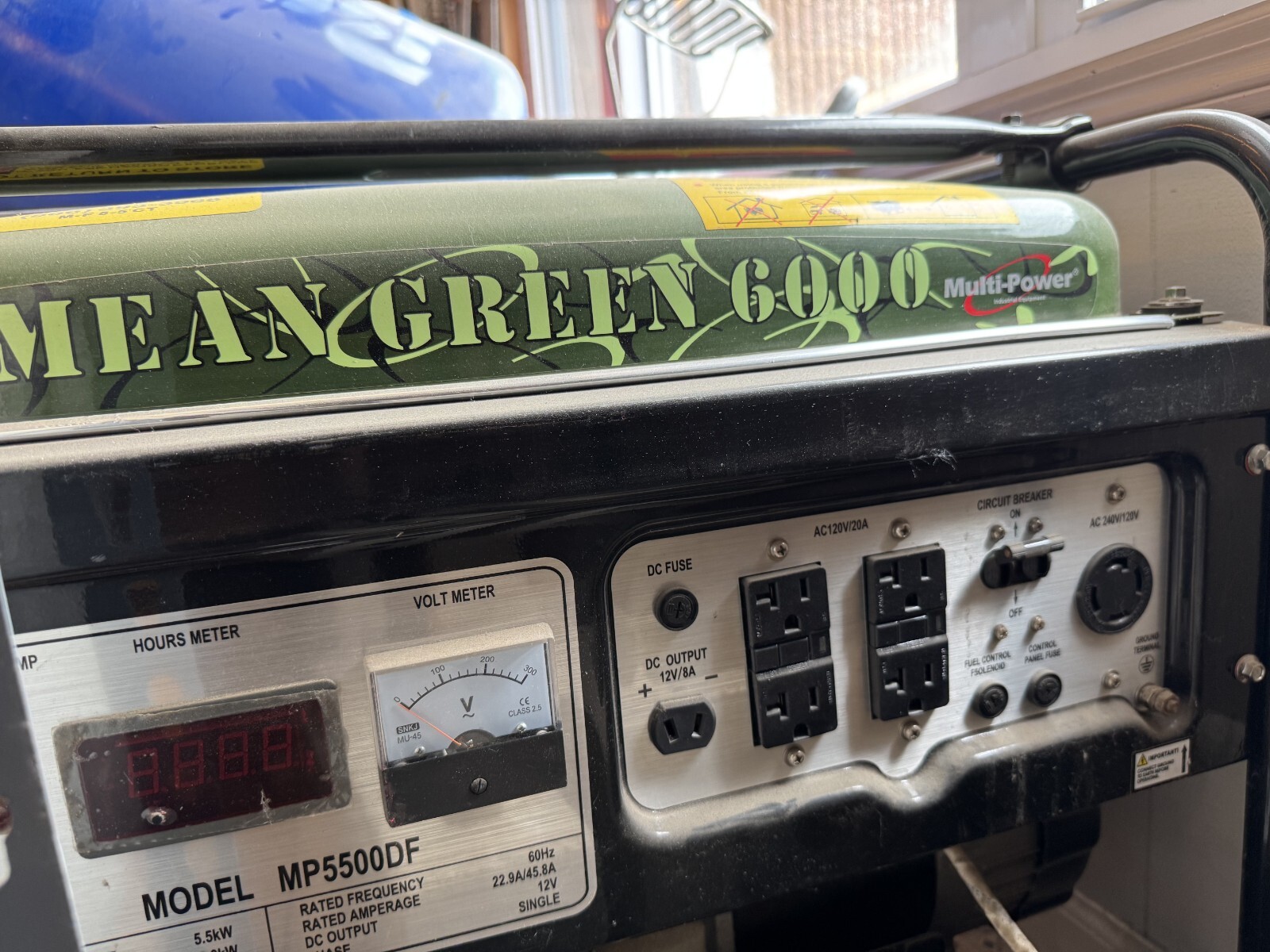 Mean Green 6000 Multi-Power Generator Dual Fuel Gas Propane MP5500DF 5500W USED