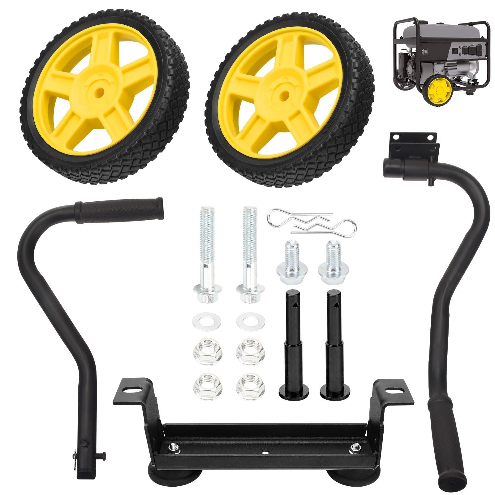 Generator Wheel Kit for 2800-5500W Inverter Generators, Folding Handle, Never-Fl