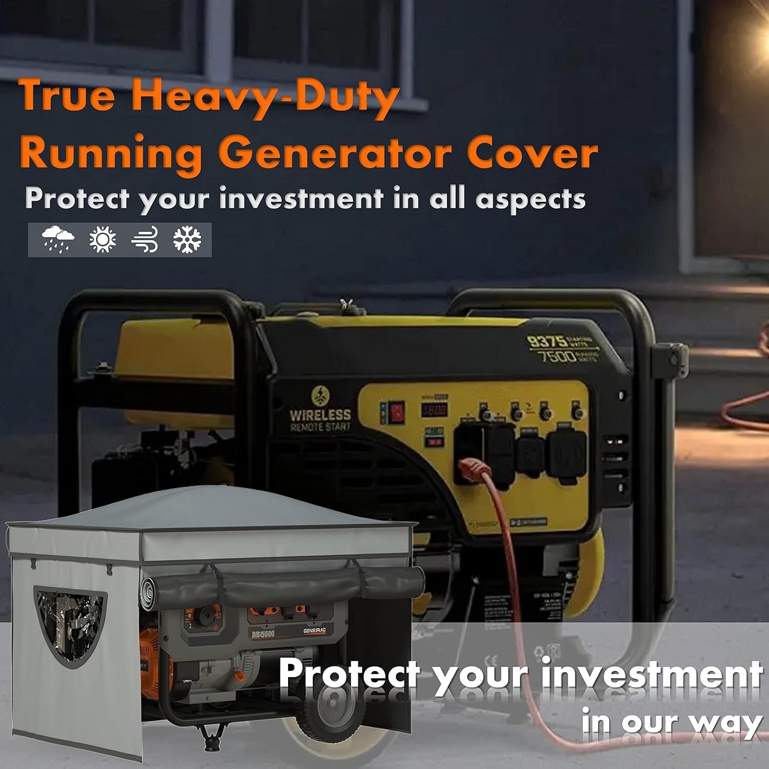 Outdoor Heavy-Duty Generator Tent with Pointed Roof – 100% Waterproof Protection