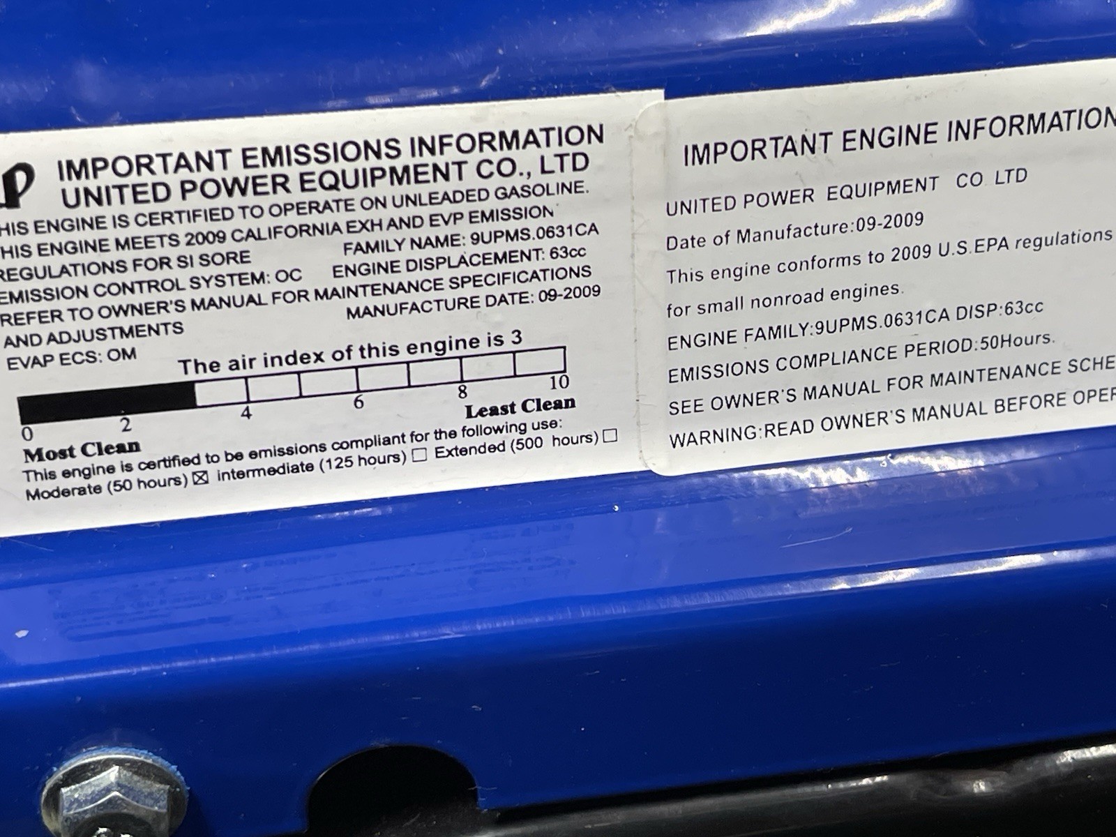 Chicago Electric PORTABLE GENERATOR – 900 Watts/800 Running Watts NEW Open Box