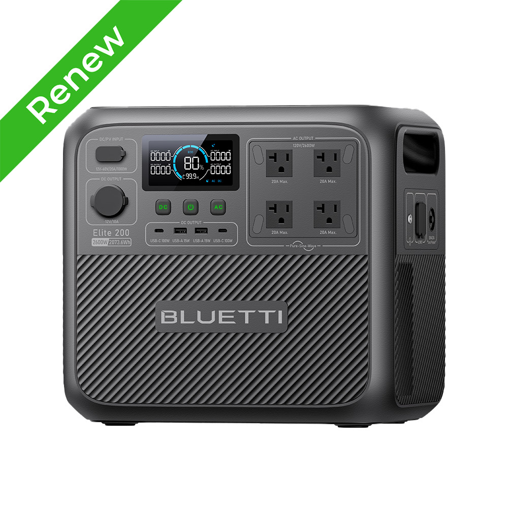 BLUETTI Elite 200 V2 2073Wh Portable Power Station Certified Refurbished