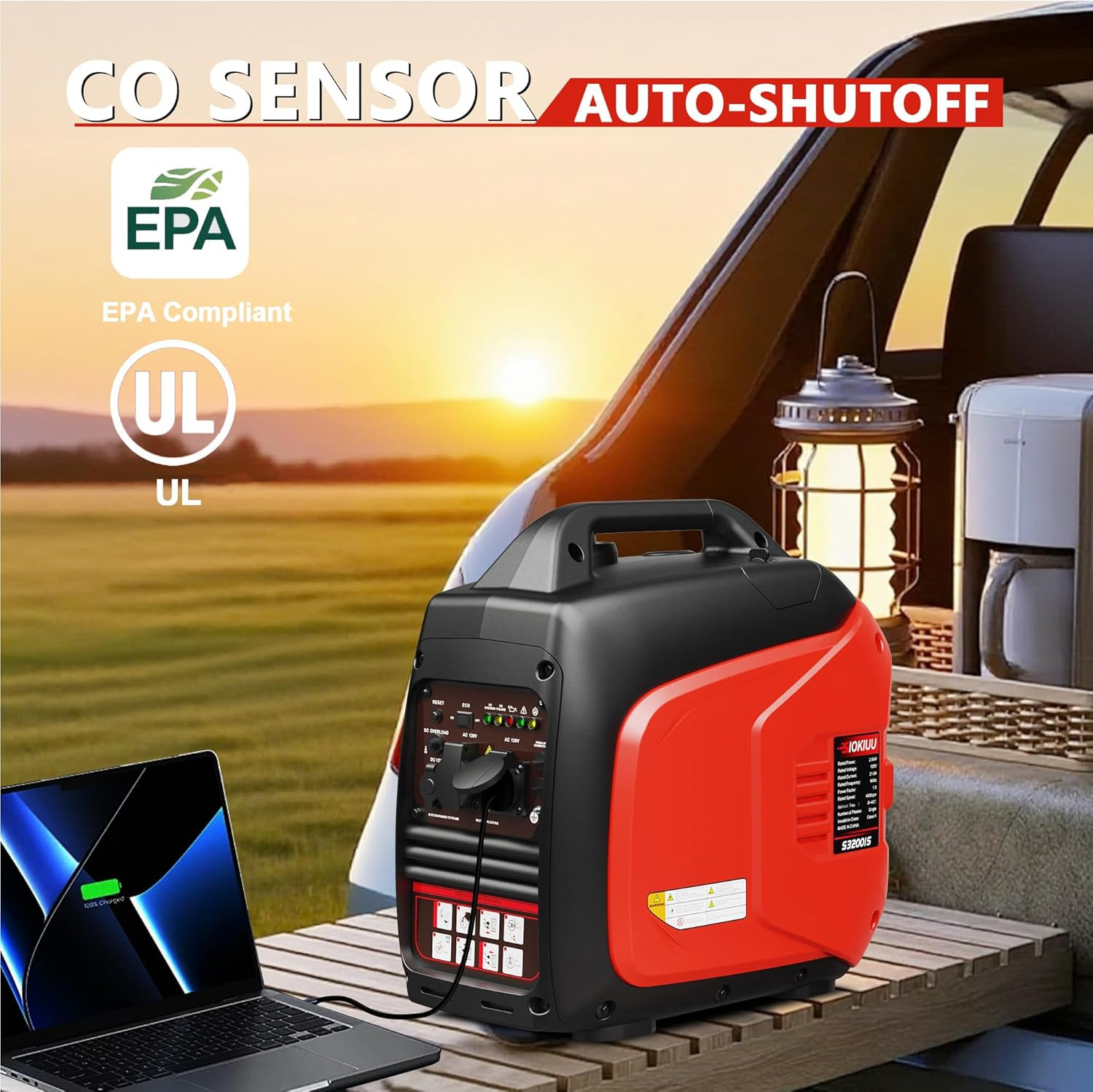 3200W Super Quiet Inverter Generator for Home & Camping – Eco Mode