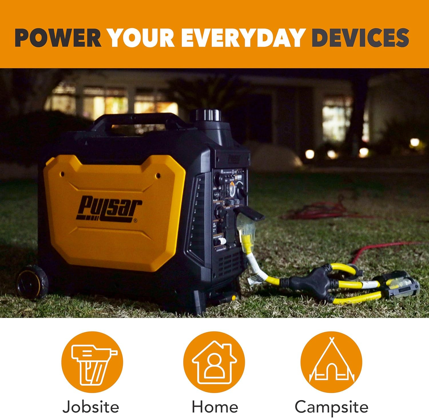 Pulsar 4000 Watt Portable Inverter Generator, Dual Fuel Gasoline & Propane, Remo