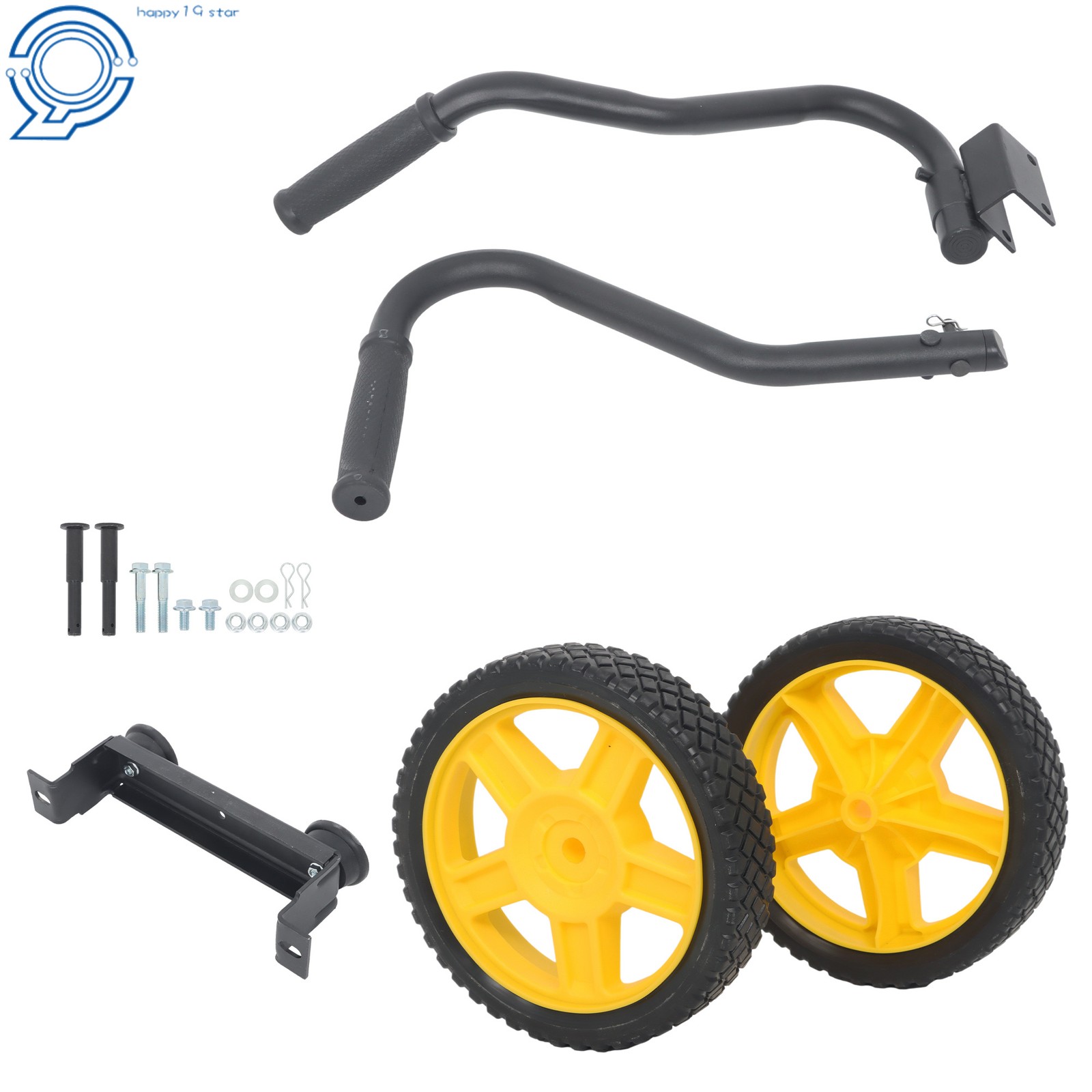 Generator Wheel Kit For 40065 Wheel With Folding Handle & Never Flat Tire Black