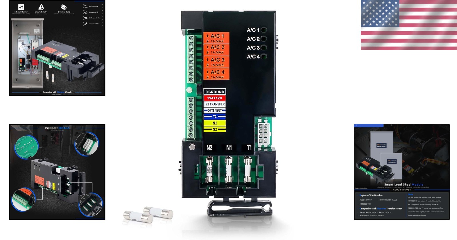 200 Amp Smart AC Module with Load Shedding for Generac Automatic Transfer Switch