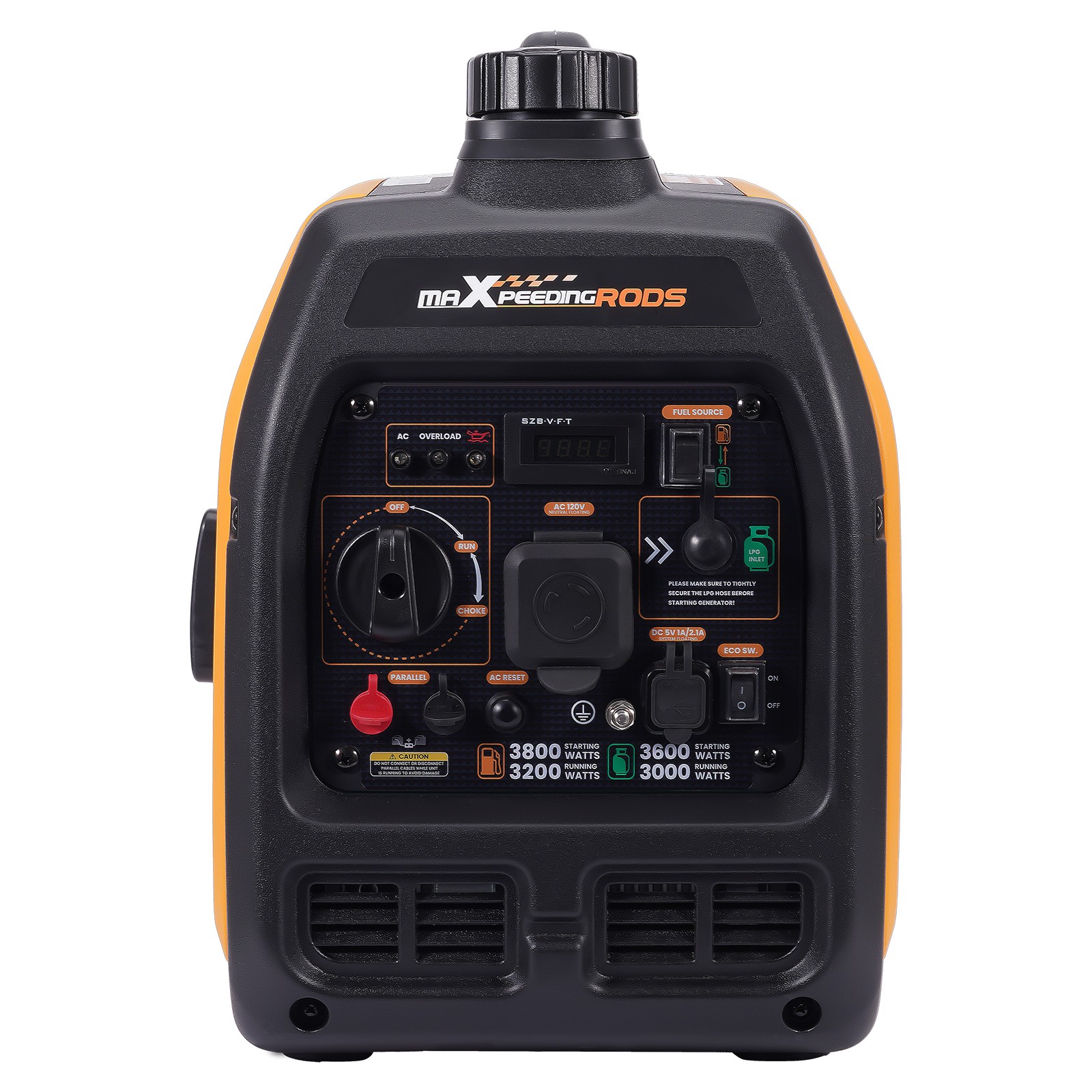 Dual Fuel Inverter Generator 3800W Peak Gas 3600W Peak LPG for Extreme Weather