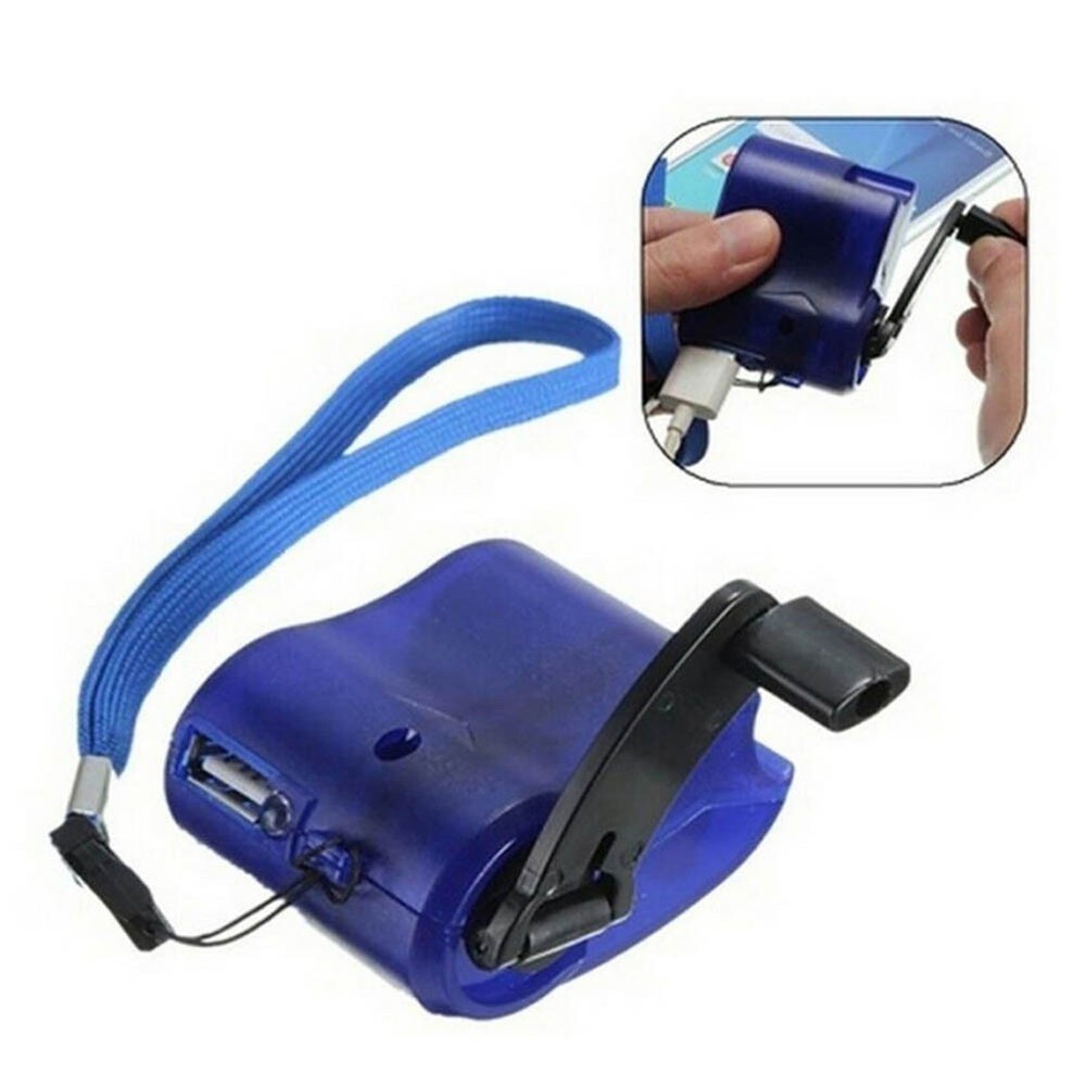 USB Hand Crank Power Phone Charger Manual Charging Dynamo Generat Emergency New