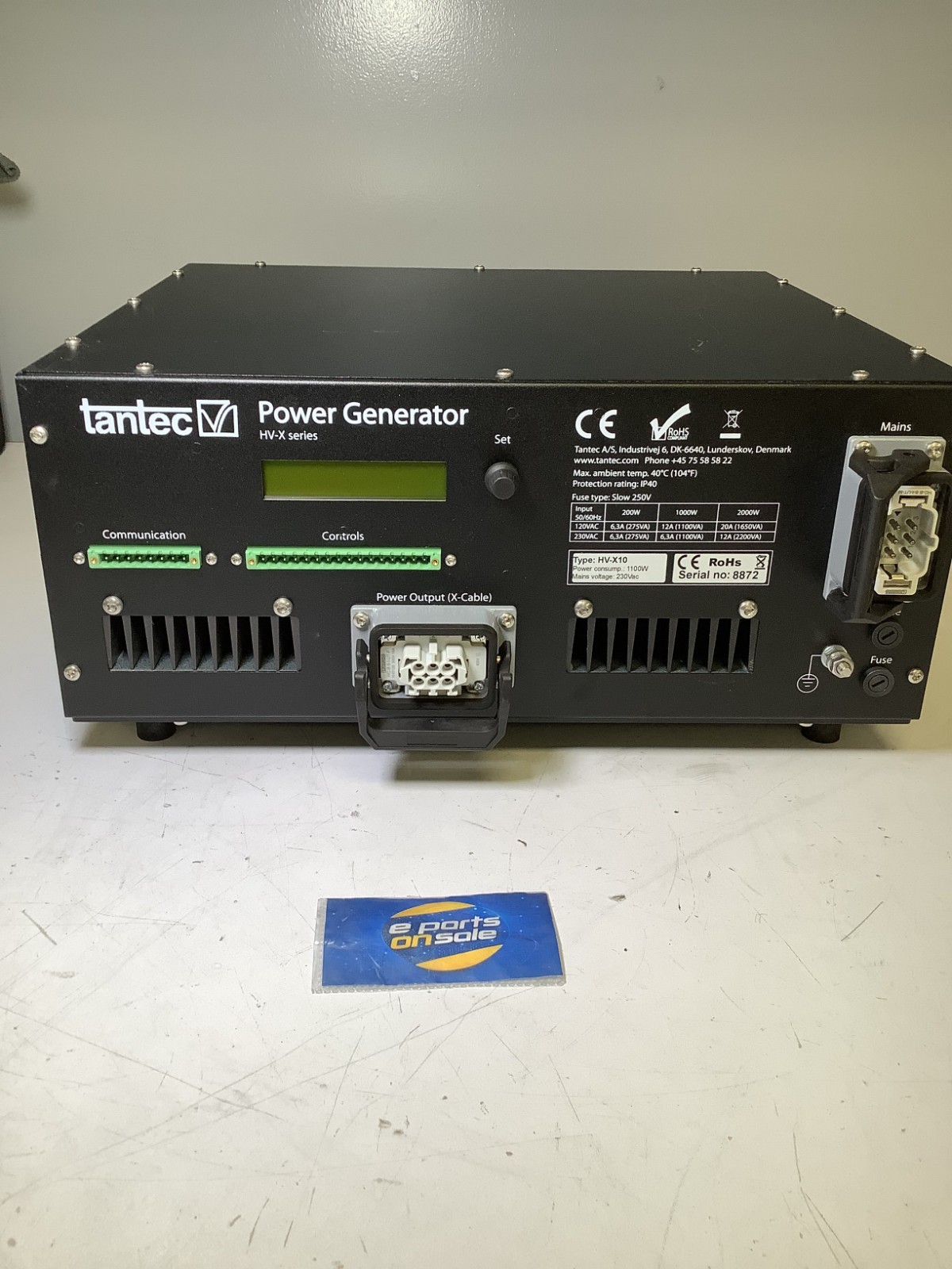 Tantec HV-X10 HV-X Series 1100W Power Generator (Untested), Black RD-ST4