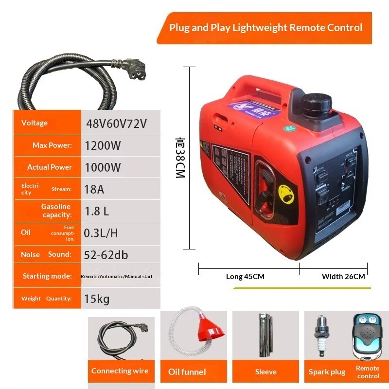 Portable Generator for Battery-Powered Electric Bikes (No Installation Required)