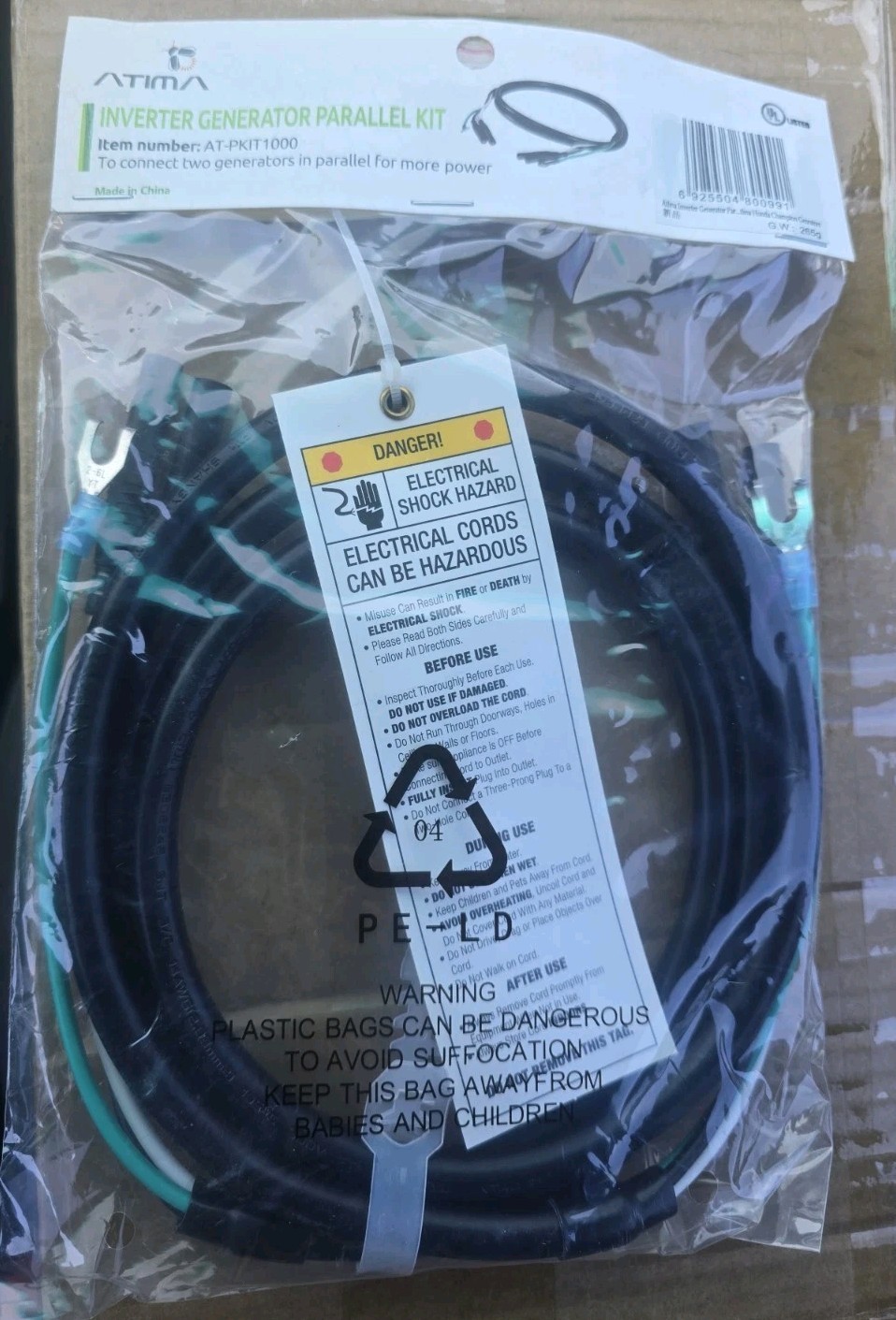 Atima Parallel Cables Honda Generator EU1000i EU2200i EU3000i #AT-PKIT1000