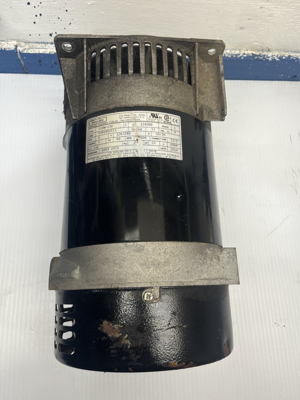 Meccalite Italian Power Generator Head 1″ Shaft – 120/240V 1PH 6KVA 50/25 A