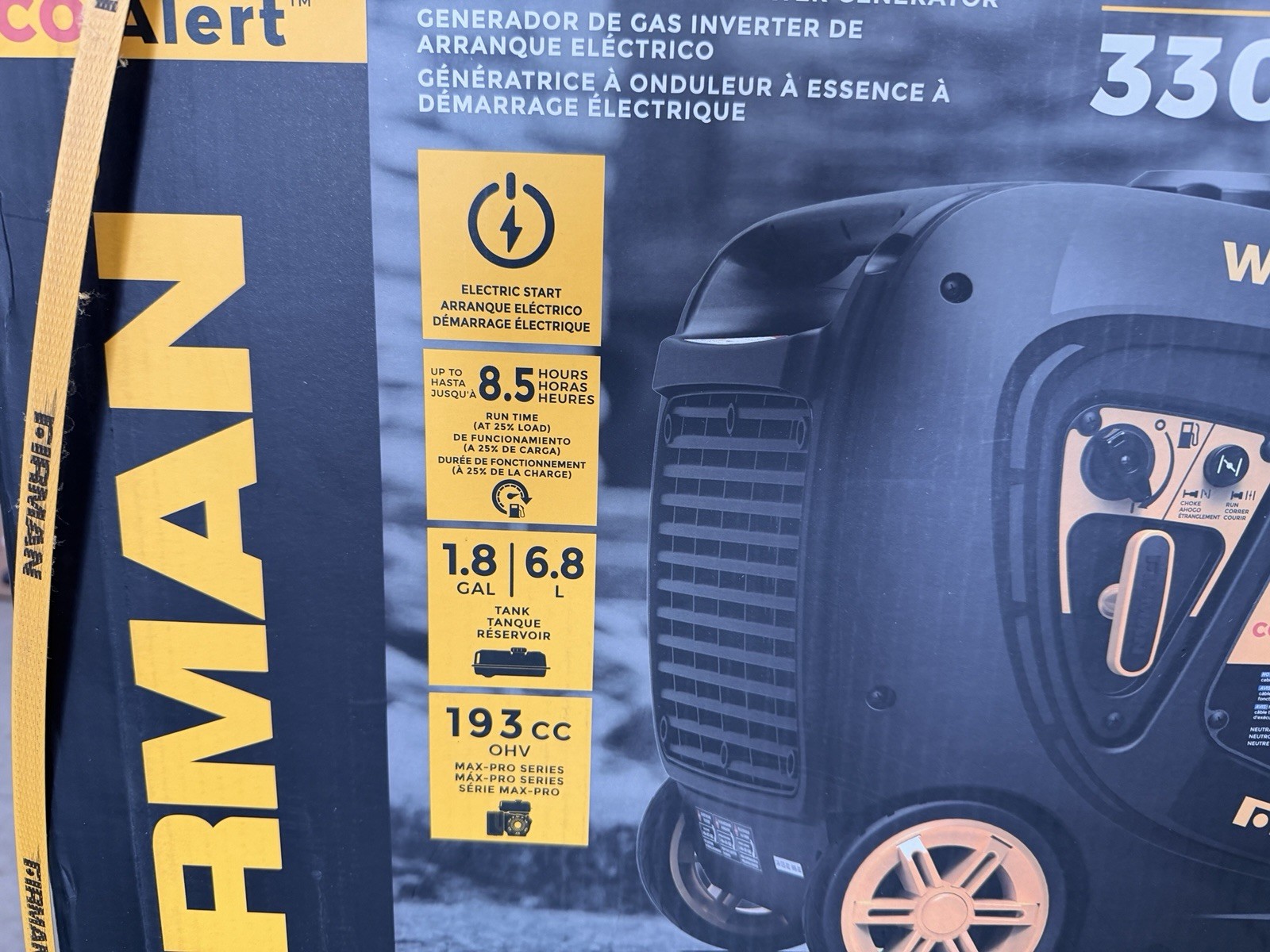 FIRMAN W03386F 3650W Remote Start Inverter Generator -New