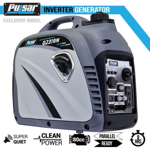 Pulsar 2,300W Portable Gas-Powered Quiet Inverter Generator | USB & Parallel OK