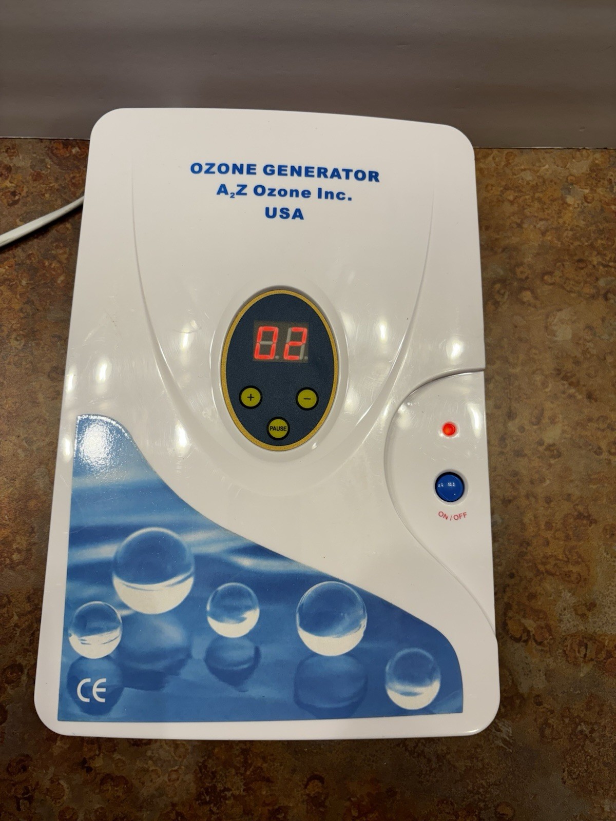 A2Z Aqua-6 Ozone Generator Portable 110V Timer 15-Setting Tested Unit Only