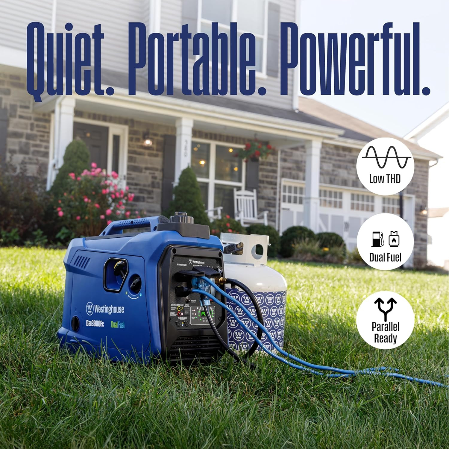 Westinghouse 2800 Peak Watt Super Quiet & Lightweight Dual Fuel Portable Inverte
