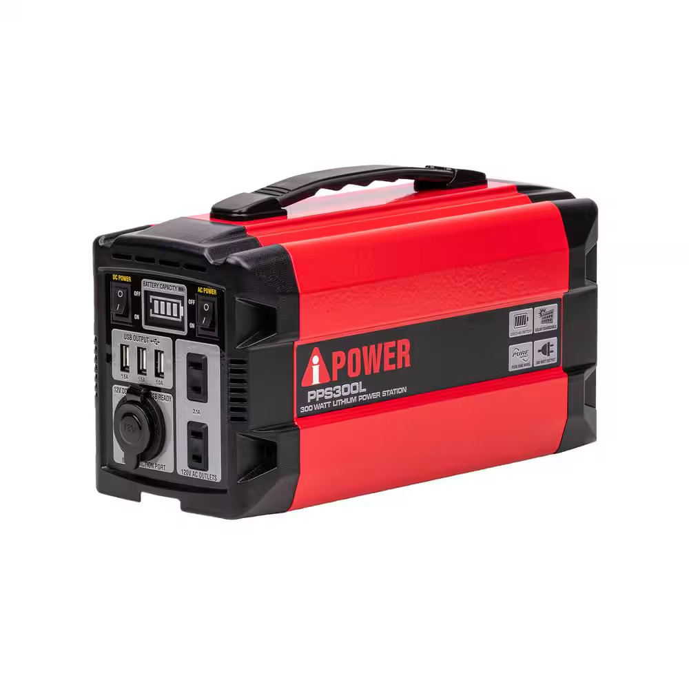 300-Watt Lithium-Ion Manual Start Battery Powered Inverter Generator