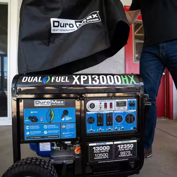 DuroMax XPLGC Generator Cover Durable Nylon Protects Against Sun & Water, Black