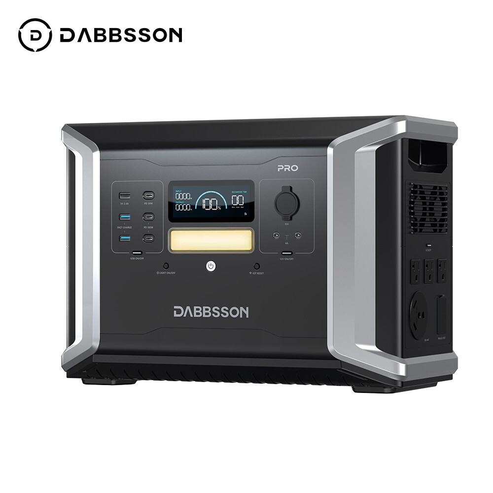 Dabbsson 4600W Max Power Station Solar Generator 2*DBS1400 Pro for Outdoor Home