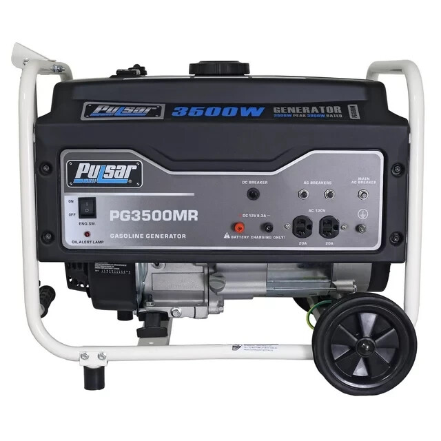 Pulsar PG3500MR 3500 Watt Portable Gasoline Powered Generator With 208 cc Ducar