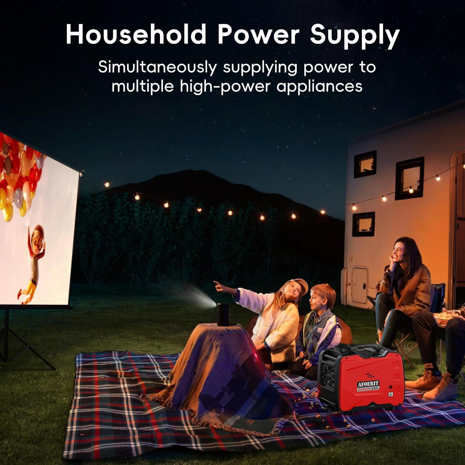 3500 Watt Inverter Generator Portable, Quiet and Lightweight Gas Generaror for C