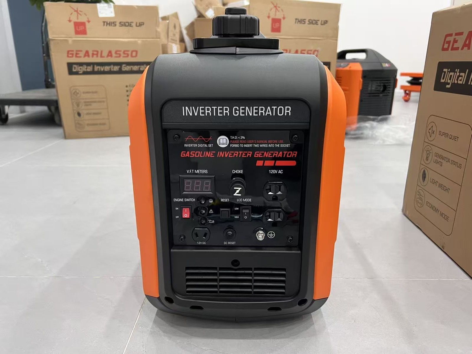 Quiet Inverter Generator 3500W Power Digital Display Recoil Start For Outdoor