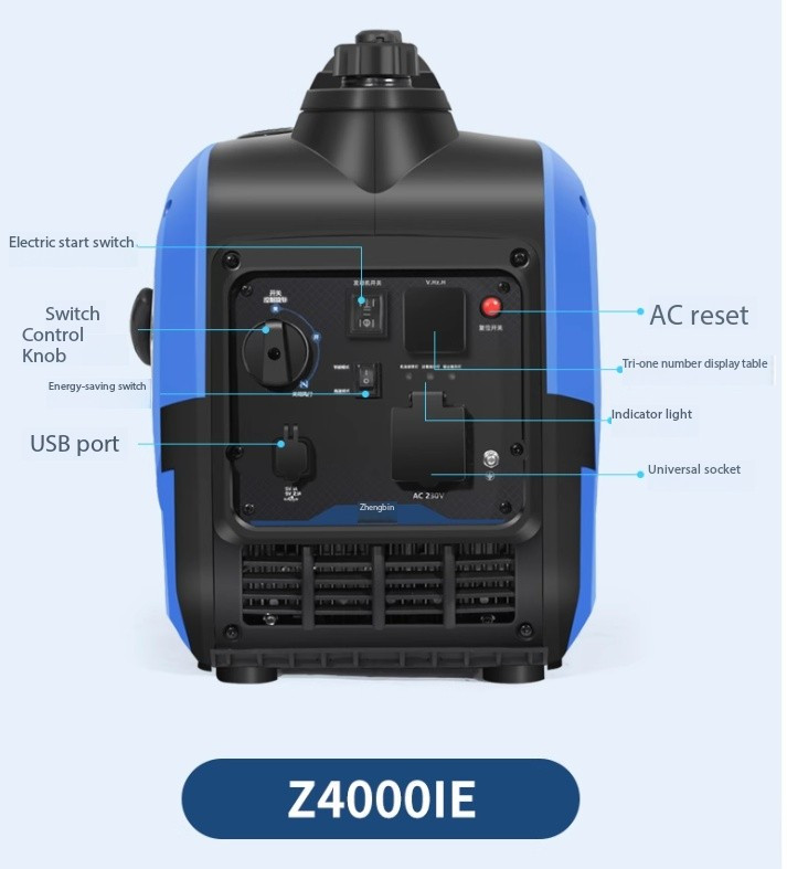 Gasoline Generator 220V Silent Inverter Compact Portable Home & Outdoor Use