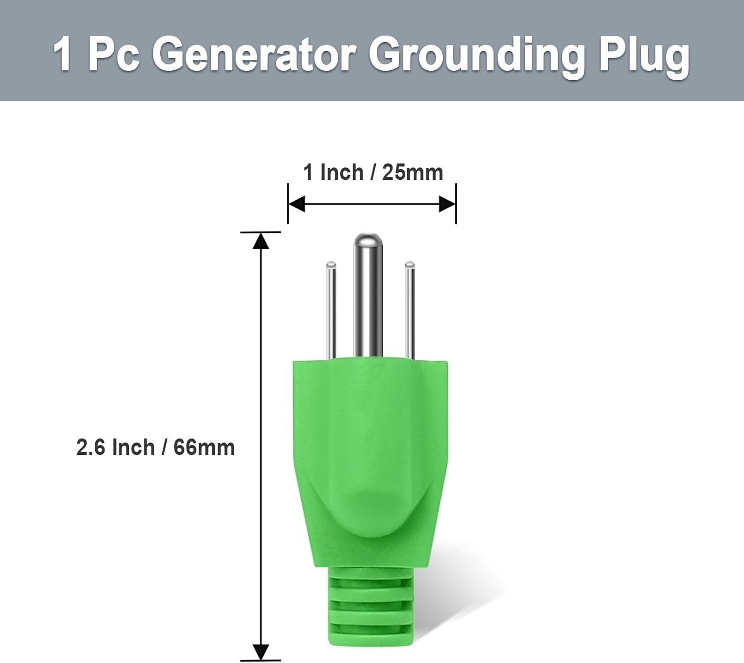 1 Pack Green Neutral Ground Bonding Plug – Essential RV Generator Surge Prote…