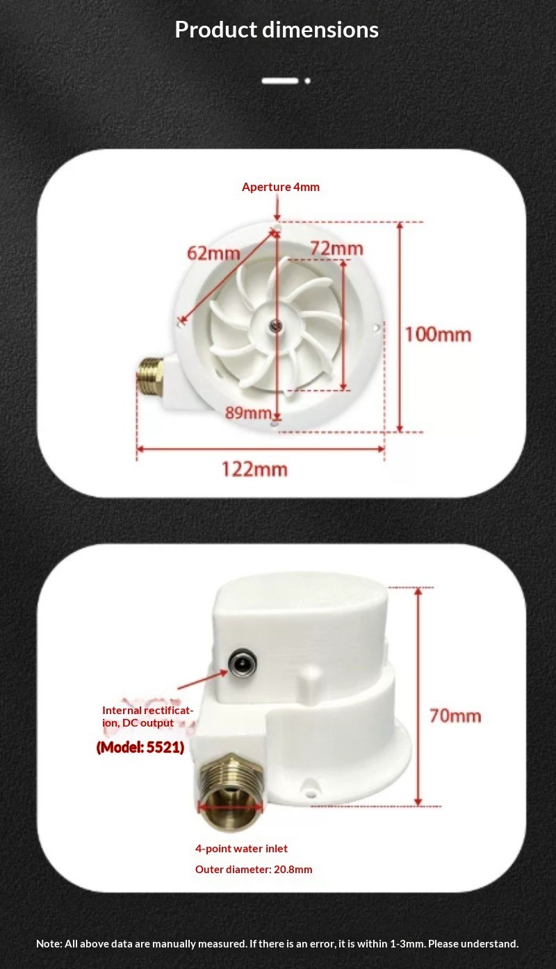 Portable Household Small Outdoor Hydraulic Generator Turbine Permanent