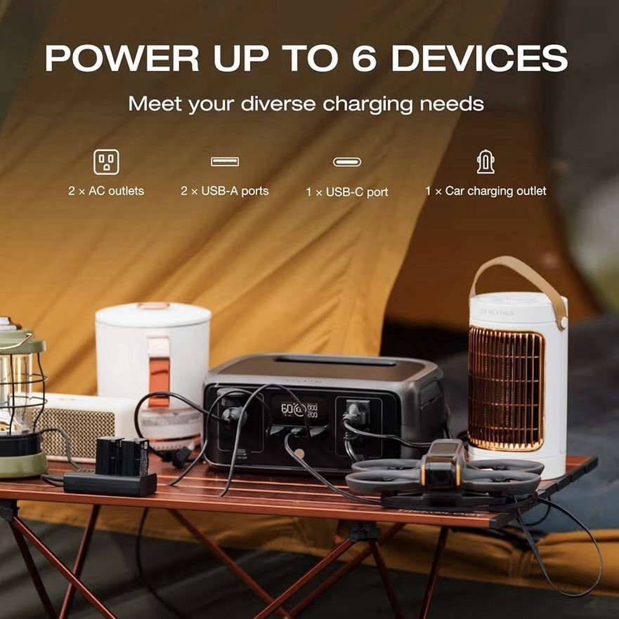 EcoFlow Portable Power Station RIVER 3 EFR705 LiFePO4 Battery 600w Surge NEW