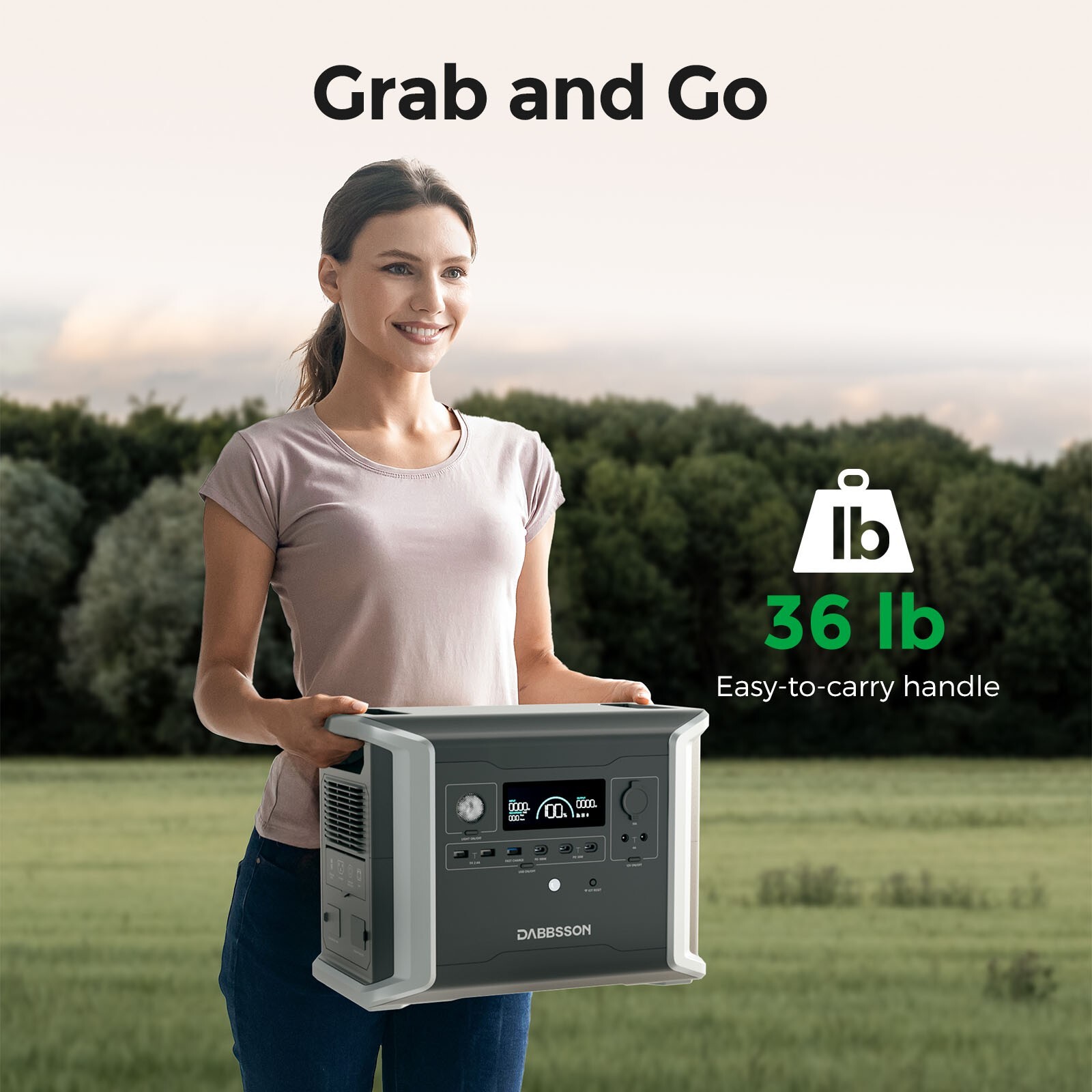 Dabbsson 3030Wh Portable Power Station Solar Generator with Extra Battery New