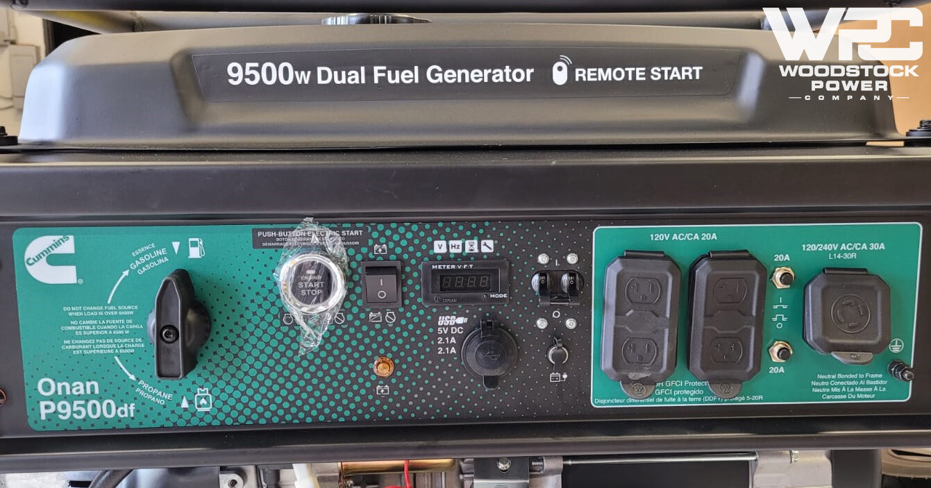 Cummins Onan P9500df Dual Fuel Portable Generator – Black
