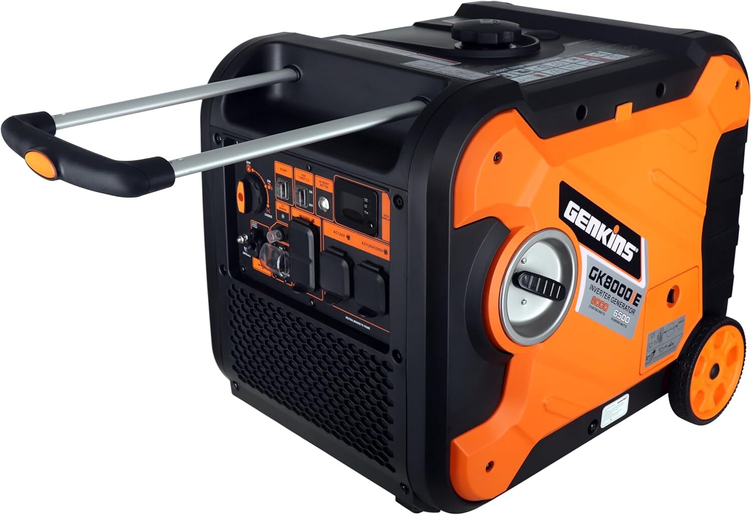 Genkins 8,000-W Super Quiet Portable Gas Inverter Generator with Electric Start