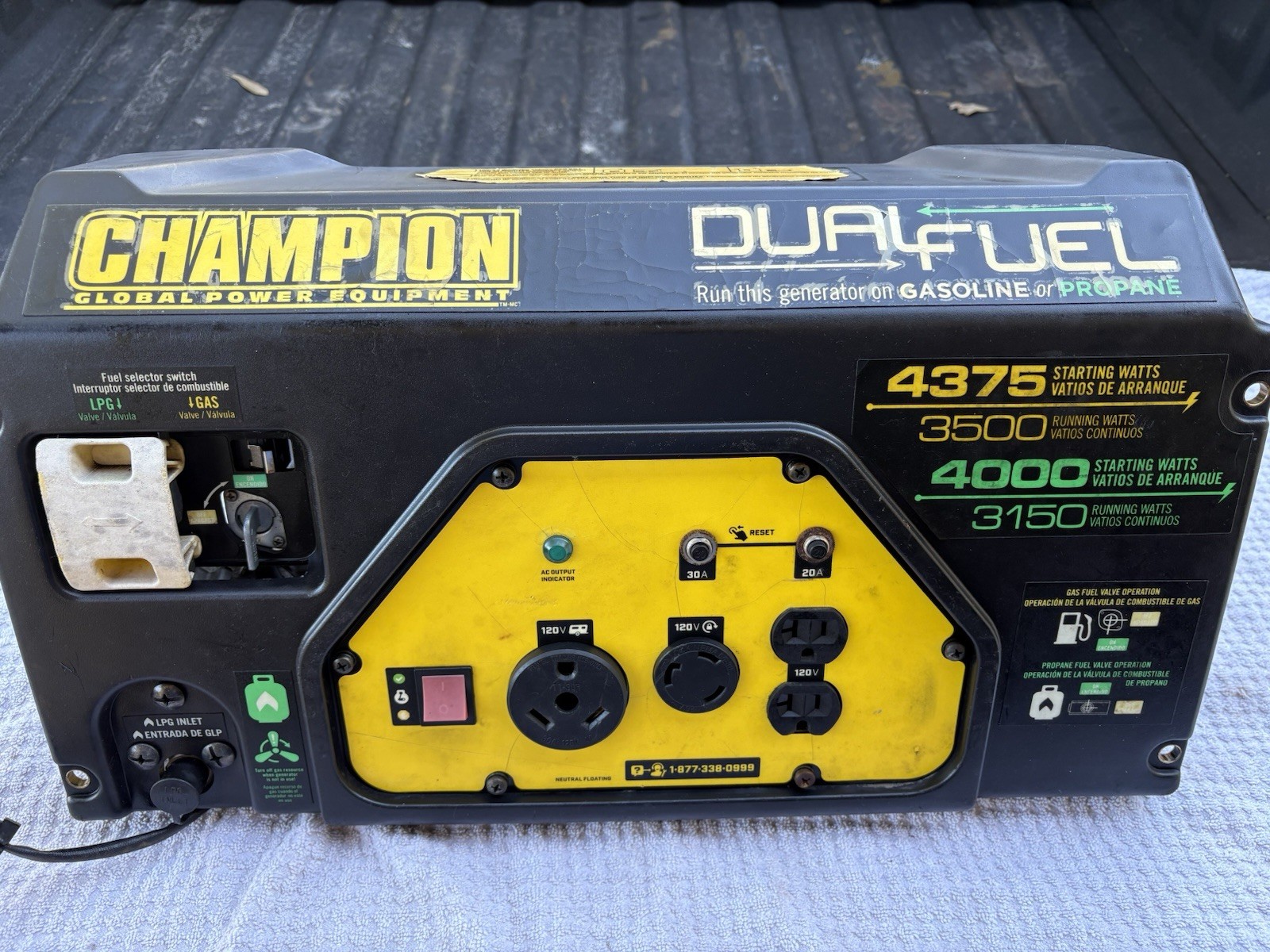 100401R – 3500/4375w Champion Dual Fuel Generator Control Panel *parts*