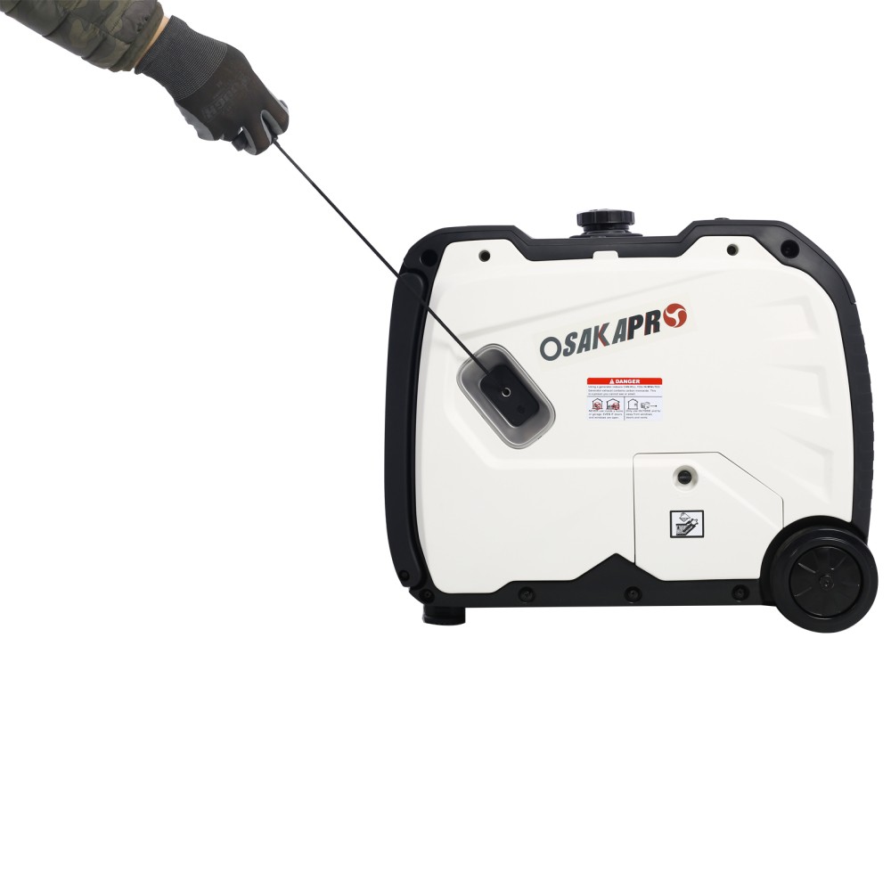 Ultra-Quiet 4500W Inverter Generator w/Electric Start – Foldable Handle & Wheels