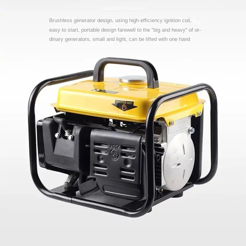 650W Household Micro Brushless Two Stroke Single Phase Gasoline Generator 220V