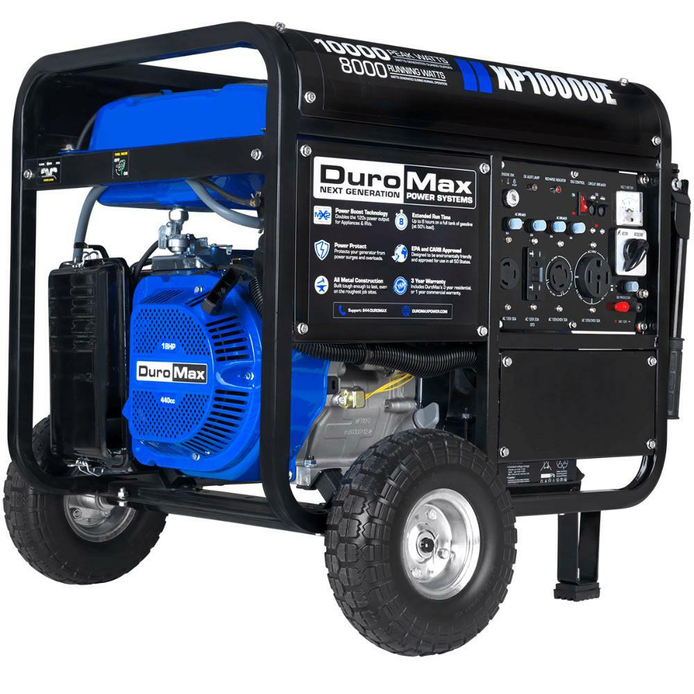 Duromax 10,000-W 18HP Portable RV Ready Gas Powered Generator w/ Electric Start
