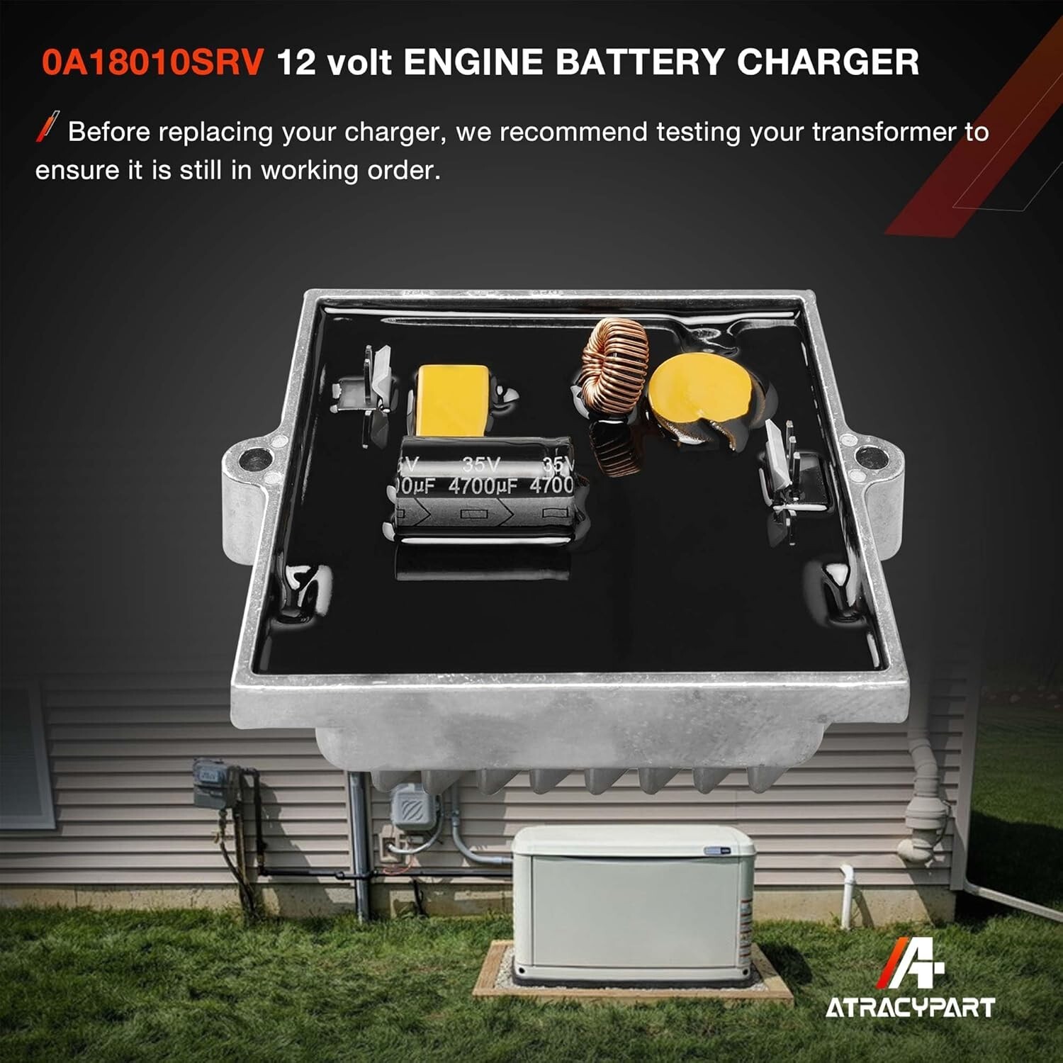 12 Volt Engine Battery Charger Assembly Fit for Generac Generator, Replaces A…