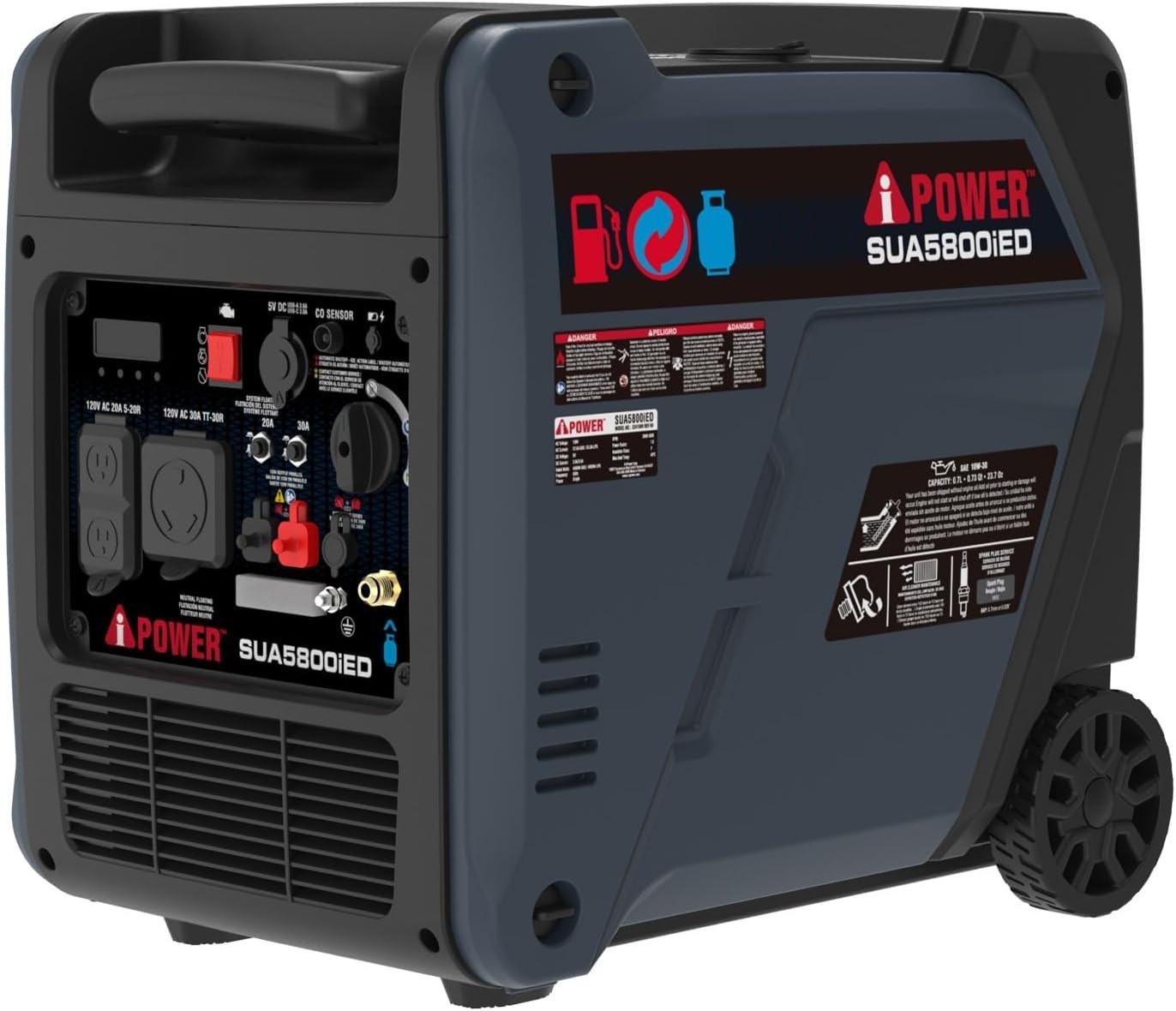 A-iPower SUA5800iED Dual Fuel Inverter Generator