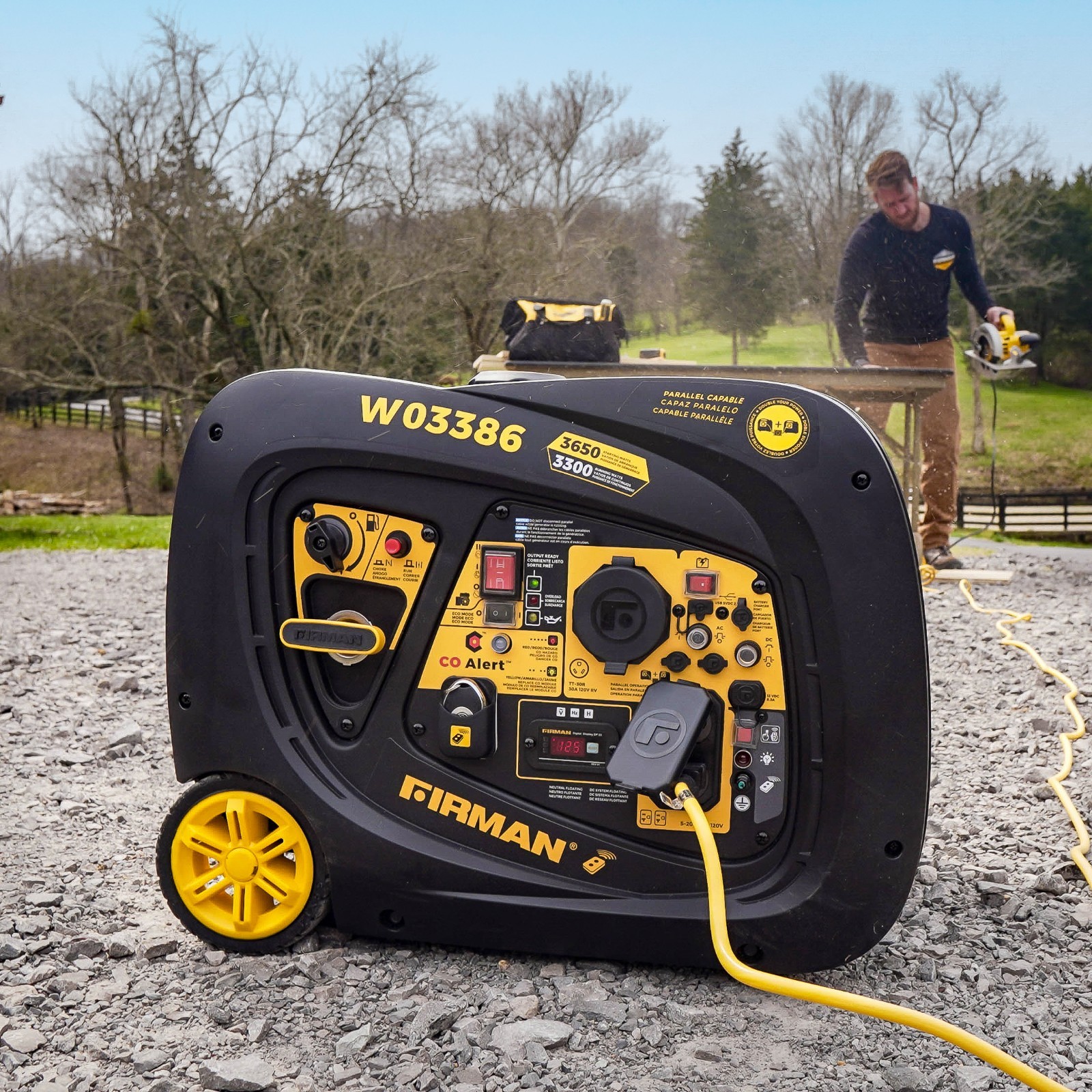 FIRMAN W03386F 3650W Remote Start Inverter Generator – Refurbished